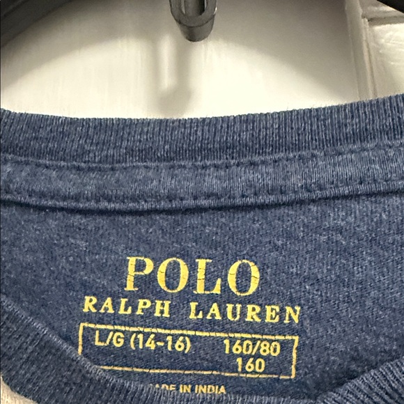 Polo by Ralph Lauren boys Long Sleeve Tees - Tan, Navy, White - Picture 3 of 3